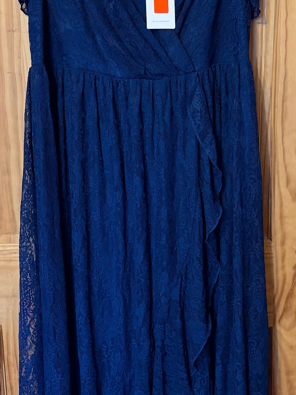 Ever Pretty Navy Lace Maxi Dress with Wrap Detail